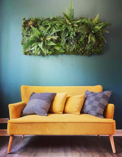 Wandbild aus Kunstpflanzen